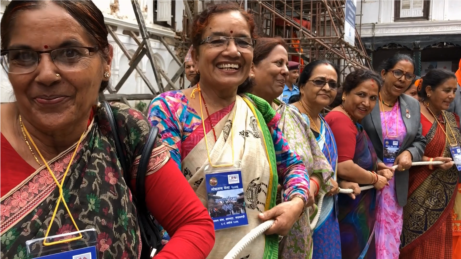 Nepalesiske kvinder til den første Democracy Fair